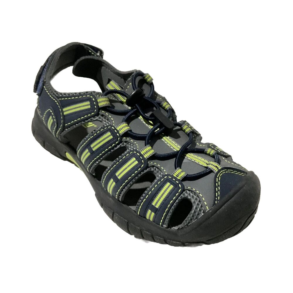 Khombu Dillon Breathable Closed Toe Sandals Gray Kids 2